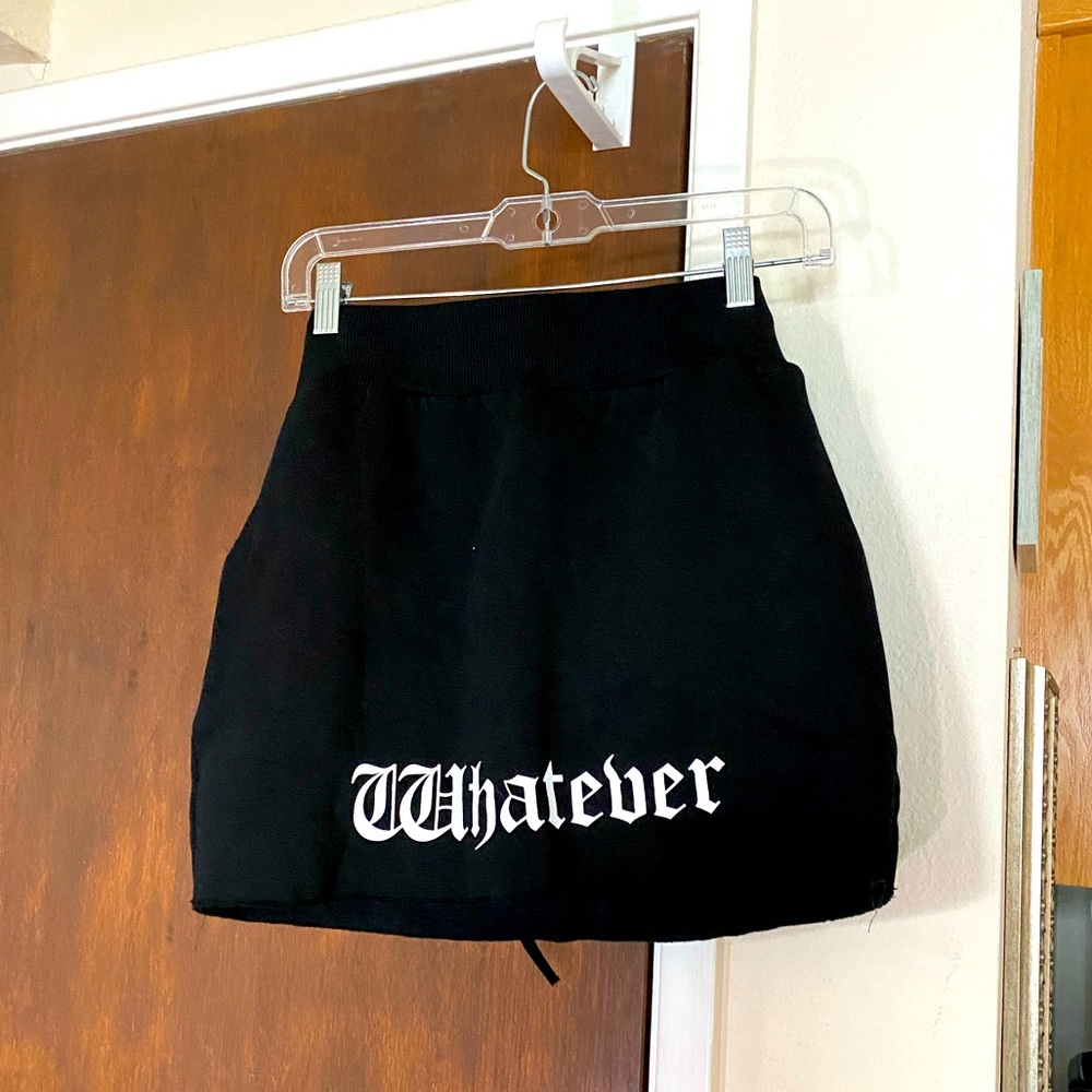 Black gothic mini skirt
